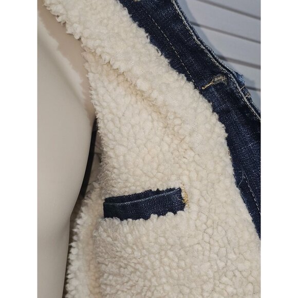 Goodfellow & Co Men's Sanford Wash Sherpa Lined Denim Trucker Jacket Sz S 2897 - Picture 9 of 13